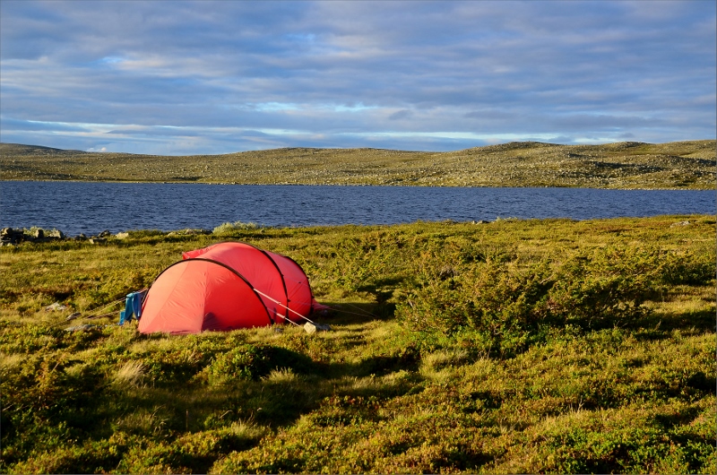Camping vid Slagusjön.
